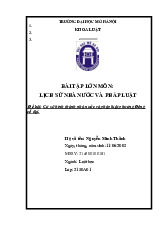 Đề bài: Cơ sở hình thành nhà nước và pháp luật phương Đông cổ đại. môn Lí luận nhà nước và pháp luật | Trường đại học Mở Hà Nội