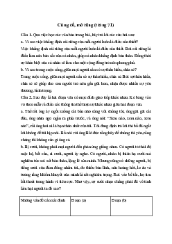 Soạn bài Củng cố, mở rộng trang 71 - Kết nối tri thức 6