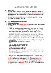 CÁC PHƯƠNG THỨC LIÊN KẾT TRONG VĂN BẢN VĂN HỌC