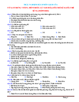Trắc nghiệm Sử 6 Bài 20: Từ sau Trưng Vương đến trước Lý Nam Đế -tiếp theo (có đáp án)