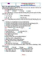 Bộ Đề Kiểm Tra Cuối Học Kỳ 2 KHTN 9 Năm 2025-2026 Có Đáp Án Ma Trận Đặc Tả