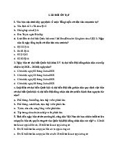 Câu Hỏi Ôn Tập: Tổng Tuyển Cử và Quyền Bầu Cử | Môn Pháp luật - Trường Cao đẳng Công nghệ Thủ Đức