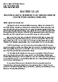 Phân tích GDP và tình hình tăng trưởng kinh tế của Việt Nam gia đoạn (2011-2021) - Tiểu luận môn Kinh tế vĩ mô | Trường Đại học Kinh Bắc