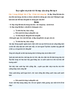 Soạn bài Vẻ đẹp của sông Đà | SGK Ngữ Văn 9 Chân trời sáng tạo (Tập 1)