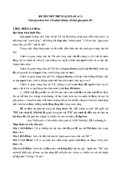 Đề thi thử THPTQG môn Ngữ văn năm 2023 (đề số 2)