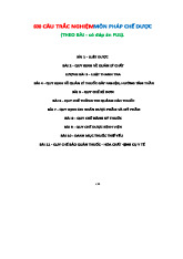 Đề cương môn pháp chế dược–Trường Đại học Nguyễn Tất Thành