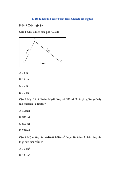 Đề thi cuối kì 2 lớp 3 môn Toán học kì II - đề 1 năm 2022 - 2023 | Chân trời sáng tạo (sách mới)