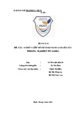 Báo cáo : Nghiên cứu mô hình kinh doanh của sàn thương mại điện tử Agoda Môn Thương mại điện tử | Trường Đại học Huế