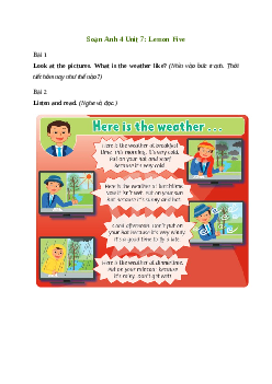 Giải Tiếng Anh lớp 4 Unit 7: Lesson Five | Family and Friends