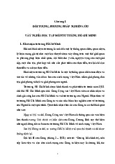 Đề cương môn Tư tưởng Hồ Chí Minh - Trường Đại học lao động -  xã hội
