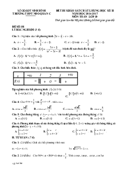 Đề thi HK2 Toán 10 năm học 2016 – 2017 trường THPT Nho Quan C – Ninh Bình
