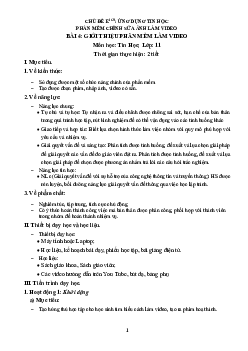 Bài 4: Giới thiệu phần mềm làm video Animiz | Giáo án Tin học 11 Cánh diều