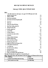BÀI TẬP NGUYÊN LÝ KẾ TOÁN BÀI TẬP NGUYÊN LÝ KẾ TOÁN Chương 1: Tổng Quan môn Kế toán tài chính | Trường Đại Học Tây Nguyên