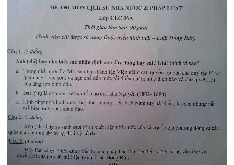 Đề thi cuối kỳ học phần Lịch sử nhà nước và pháp luật năm 2024 - 2025 | Đại học Luật Thành phố Hồ Chí Minh