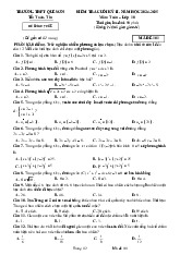 Đề cuối kỳ 2 Toán 10 năm 2024 – 2025 trường THPT Quế Sơn – Quảng Nam