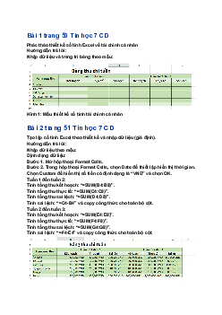 Giải SGK Tin học 7 Bài 7: Công thức tính toán dùng địa chỉ các ô dữ liệu| Cánh diều