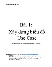 Tài liệu Tham khảo Bài tập Use Case | Môn Công nghệ phần mềm - Đại học Xây Dựng Hà Nội