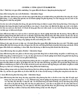 Chương 1: Tổng quan về marketing