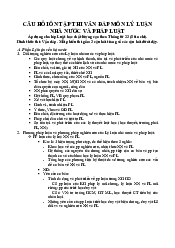 Câu hỏi ôn tập thi vấn đáp môn Lý Luận Nhà nước và pháp luật | Trường Đại học Luật, Đại học Quốc gia Hà Nội