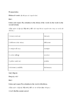 Giải Tiếng Anh 11 Unit 4: Project