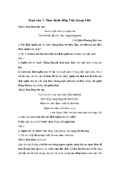 Thực hành tiếng Việt trang 104 | Soạn văn 7 Chân trời sáng tạo