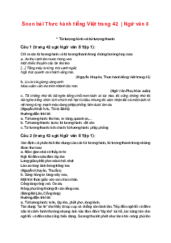 Soạn bài Thực hành tiếng Việt trang 42  | Ngữ văn 8 sách Kết nối tri thức