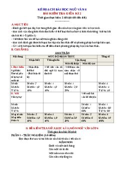 Đề thi giữa học kì 2 môn Ngữ văn 6 năm 2023 - 2024 sách Cánh diều | Đề 5