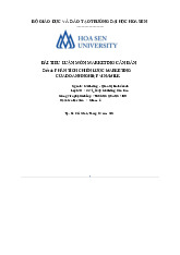 Tiểu luận môn marketing căn bản. Đề tài: phân tích chiến lược marketing của doanh nghiệp vinamilk