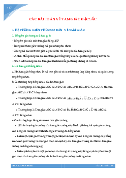 Các bài toán về tam giác đặc sắc