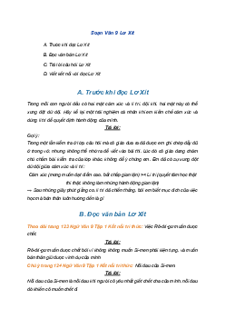 Soạn bài Lơ Xít (trích, Coóc-nây) | SGK Ngữ Văn 9 Kết nối tri thức (Tập 1)