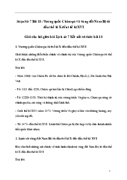 Giải Lịch sử 7 Bài 18: Vương quốc Chăm-pa và vùng đất Nam Bộ từ đầu thế kỉ X đến thế kỉ XVI | Kết nối tri thức