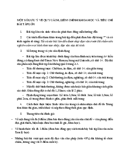 Một số lưu ý về quy cách, liêm chính khoa học và tiêu chí bài tập lớn | Đại học Sư Phạm Hà Nội