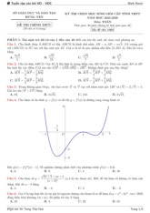 Đề chọn học sinh giỏi tỉnh Toán THPT năm 2025 – 2026 sở GD&ĐT Hưng Yên