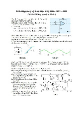 Đề thi Nguyên lý kỹ thuật điện tử đề số 1 kỳ 1 năm học 2021 – 2022 | Trường Đại học Công nghệ, Đại học Quốc gia Hà Nội