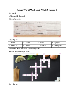 Smart World Workbook 7 Unit 5 Lesson 1
