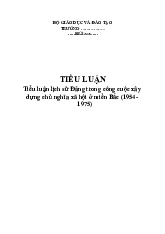 Tiểu luận về Lịch sử Đảng ở miền Bắc (1954-1975) | Đại học Kinh tế kỹ thuật công nghiệp