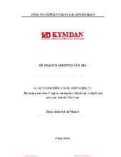 Kế hoạch marketing năm 2012 cho Đệm cao su chống khuẩn môn Quản trị Marketing | Học viện Báo chí và Tuyên truyền