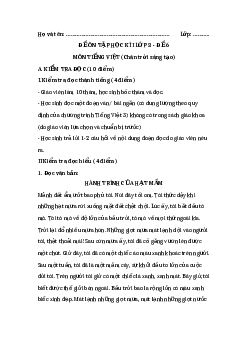 Đề thi học kì 1 lớp 3 môn Tiếng Việt sách Chân trời sáng tạo - Đề 6