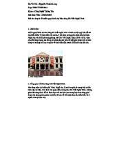 Bài Thu Hoạch Ngoại Khóa: Bảo Tàng Xô Viết Nghệ Tĩnh (DHCTTCK18A)