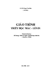 Chương 2 - Giáo trình triết học Mác Lê-nin / Trường Đại học Kinh tế - Tài chính thành phố Hồ Chí Minh