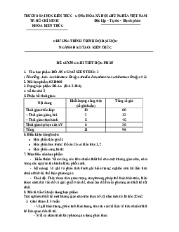 Đề cương môn "Đồ án cơ sở kiến trúc 3"