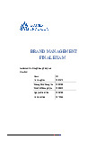 Brand Managemen 1- Final Exam-Team 5  - Tài liệu tham khảo | Đại học Hoa Sen