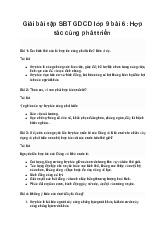 Giải bài tập Sách Bài Tập GDCD lớp 9 bài 6: Hợp tác cùng phát triển