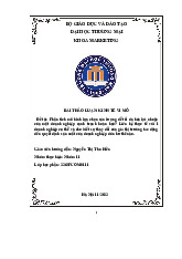 Phân Tích Mô Hình Tối Đa Hóa Lợi Nhuận | Bài thảo luận kinh tế vi mô