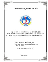 Phân tích quan điểm của Chủ nghĩa Mác – Lênin về dân tộc và giải quyết vấn đề dân tộc trong cách mạng xã hội chủ nghĩa. Liên hệ thực tiễn Việt Nam | Bài tập lớn môn Chủ nghĩa xã hội Neu
