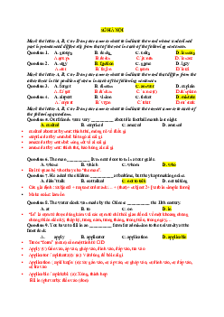 Đề thi tuyển sinh lớp 10 THPT năm học 2022-2023 môn Tiếng Anh (không chuyên) - Sở Giáo dục và Đào tạo Hà Nội có đáp án và giải thích chi tiết