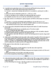 Review for Midterm - Math for business | Trường Đại học Quốc tế, Đại học Quốc gia Thành phố HCM