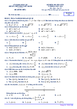 Đề thi học kì 2 Toán 10 năm 2019 – 2020 trường THPT Phan Chu Trinh – Đắk Lắk