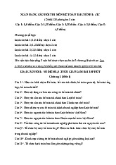 Ngân hàng câu hỏi thi môn Kế toán tài chính | Học viện Công Nghệ Bưu Chính Viễn Thông