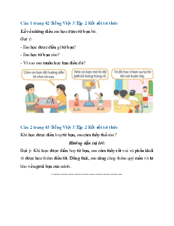Giải SGK Tiếng Việt 3 trang 42, 43 Bài 9: Lời kêu gọi toàn dân tập thể dục - Nói và nghe | Kết nối tri thức